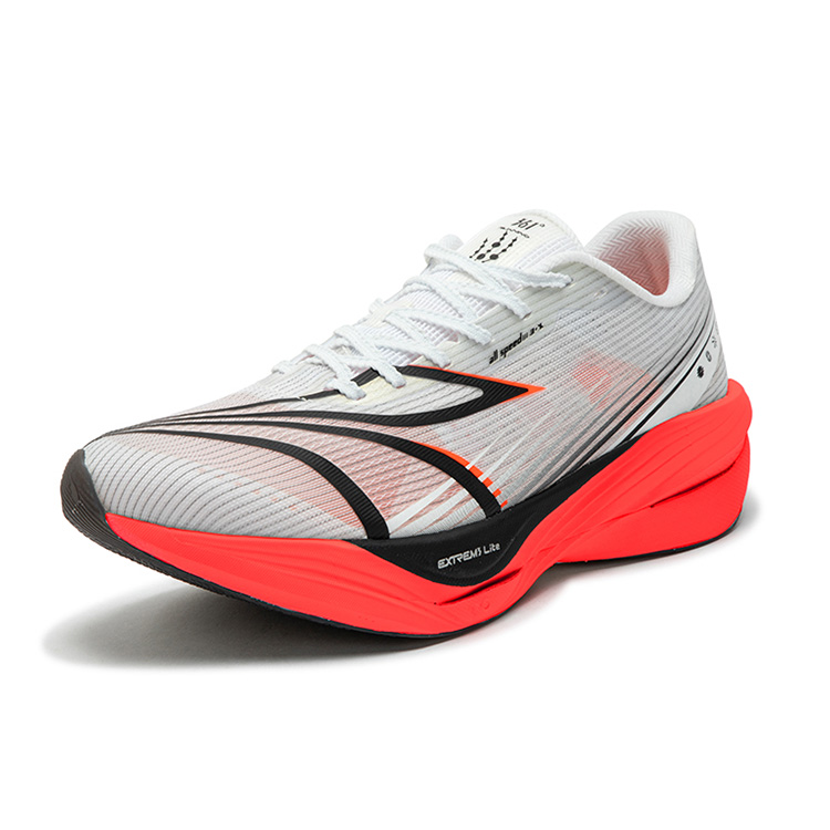 361° Flying B ET Cushioning Anti-Slip Wear-Resistant Breathability Low-Top Running Shoes Men's Fluorescent Red Orange