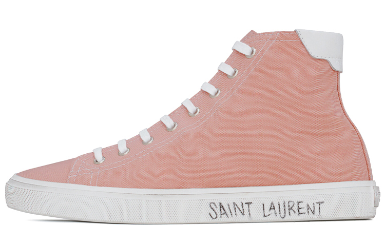 SAINT LAURENT Canvas Shoes Women's High-Top Pink