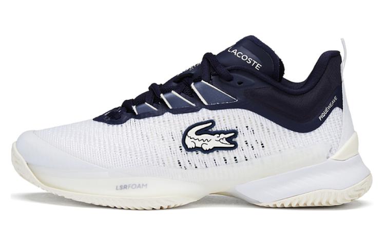 LACOSTE Low Top Casual Shoes Women's White Navy Blue