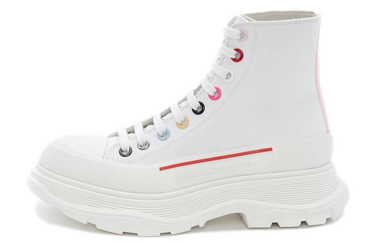 Alexander McQueen Tread Slick Boot White Multicolour Women's