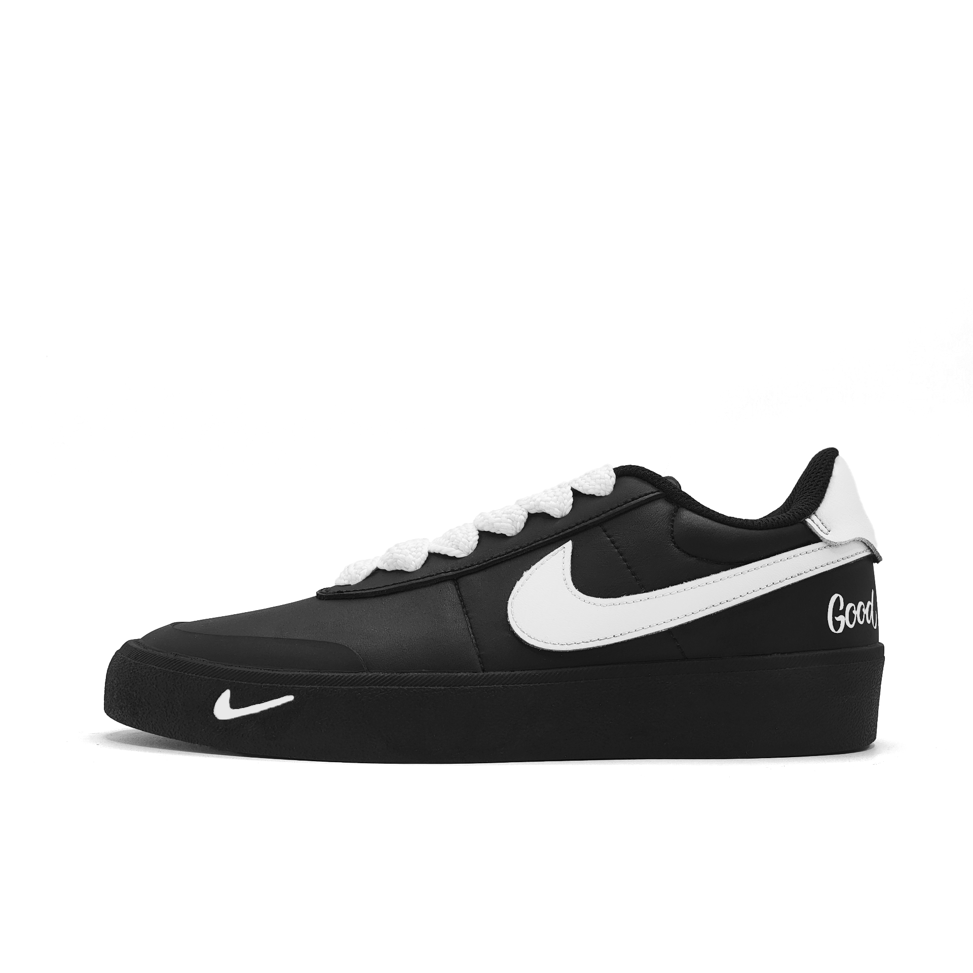 Nike Court Shot Leaf Key Four Pole Abrasion Resistant Low top Skateboard Shoes Unisex Black