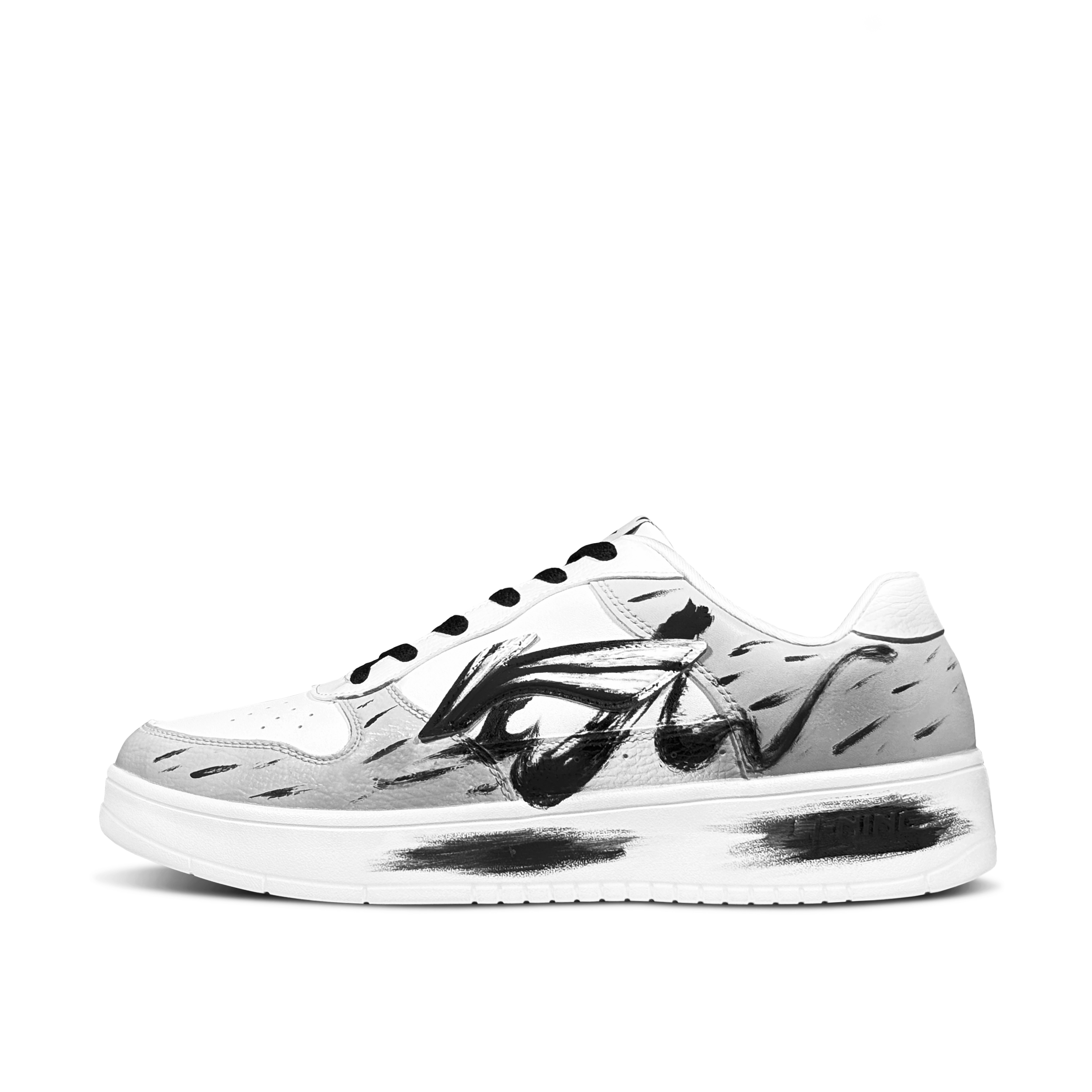 LiNing Pontoon Boats Misty Rain Mist Slip Resistant, Abrasion Resistant, Breathable Low top Skateboard Shoes Men's