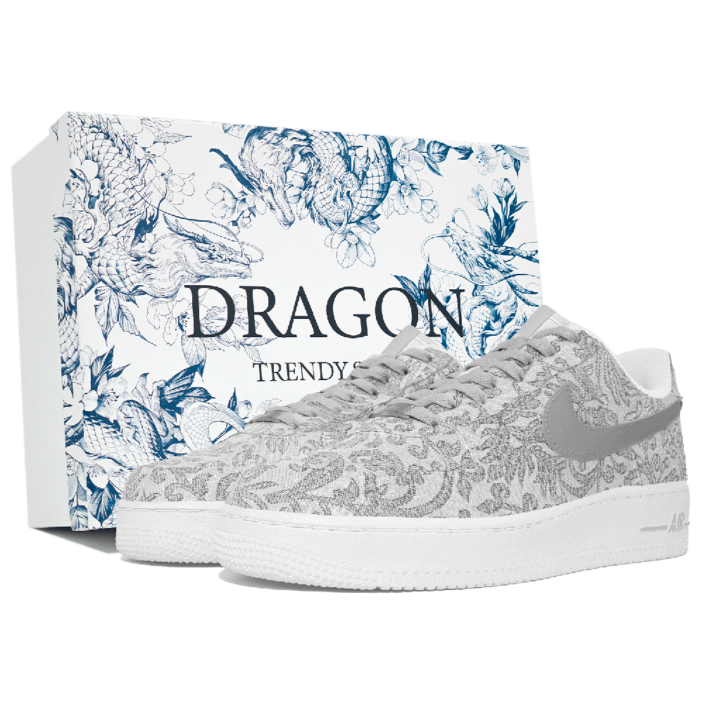 Nike Air Force 1 Skateboard Shoes Unisex Low Top Silvery White