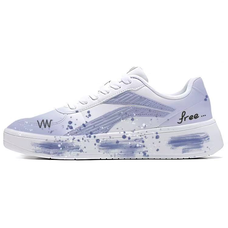 LiNing Slip Resistant, Abrasion Resistant, Lightweight Low Top Skateboard Shoes Men's Purple
