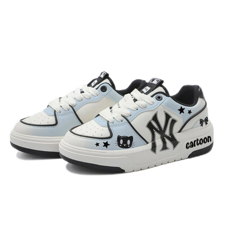 MLB Chunky Liner Abrasion Resistant Low Top Skateboard Shoes Unisex Blue White