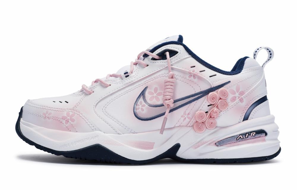 Nike Air Monarch 4 811 Manufacture Spring Sakura Rain Low-Top Chunky Sneakers Unisex White Pink