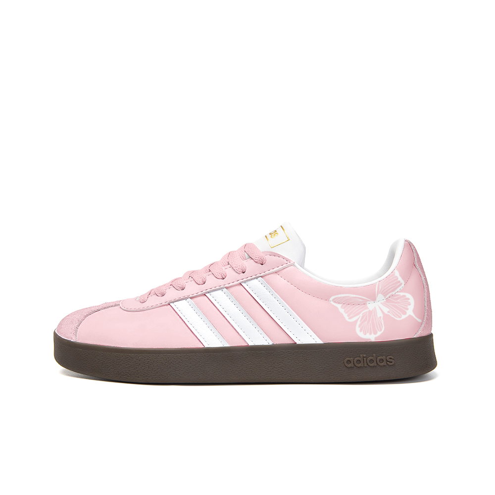 Adidas Neo VL Court 2.0 Time Rain Anti-Slip Wear-Resistant Low-Top Skateboard Shoes Unisex Pink