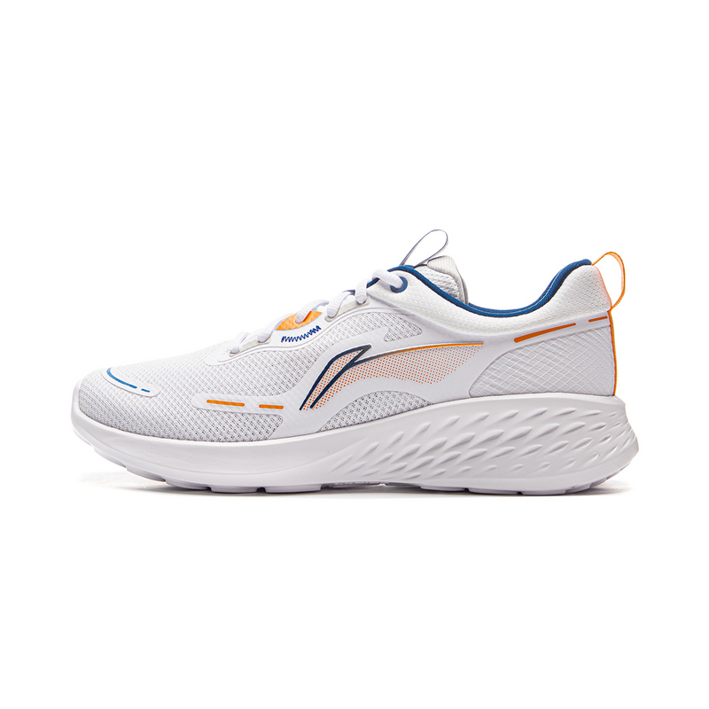 LiNing Anti Slip Wear Resistant Low Top Casual Running Shoes Men's Standard White