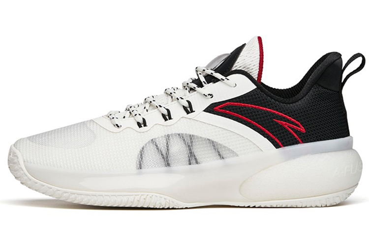 Anta Cement Quasar Low-Top Performance Basketball Shoes Men's White Black