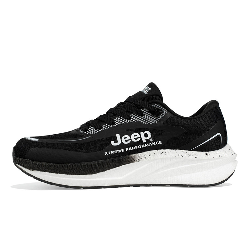 Jeep Reflective, Breathable, And Slip Resistant Low Top Running Shoes Unisex Black