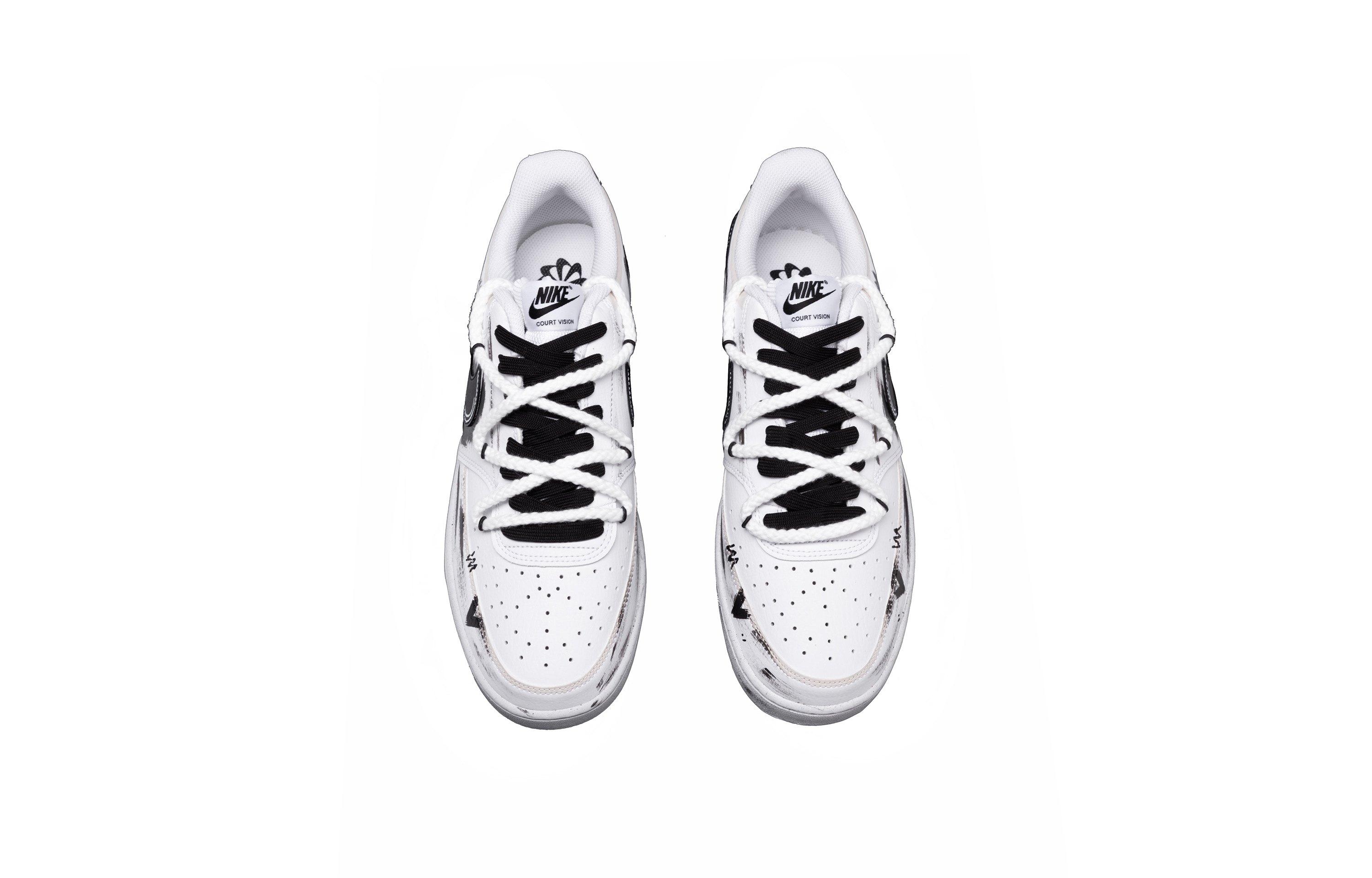 Nike Court Vision 1 Low Top Skateboard Shoes Men's Black White купить в интернет-магазине Yoocart с быстрой доставкой по России.