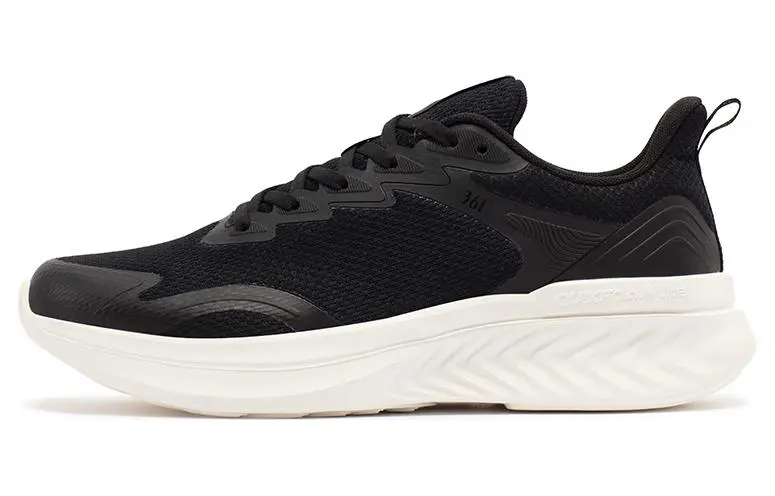 361° Hydrogen Wings Cushioning Abrasion Resistant Lightweight Low top Running Shoes Men's Black White