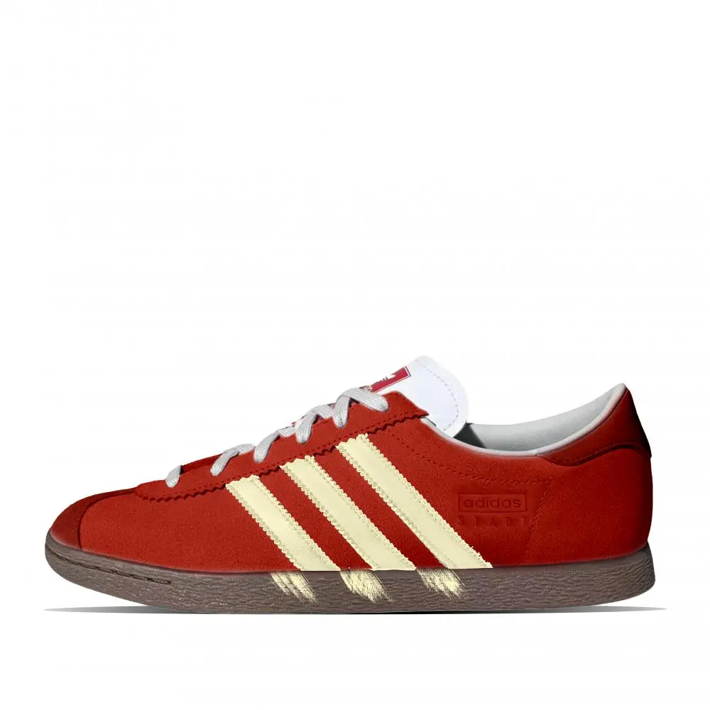 Adidas Originals Stadt Tomato Fried Eggs Abrasion Resistant Low top German Army Trainers Unisex Red Yellow