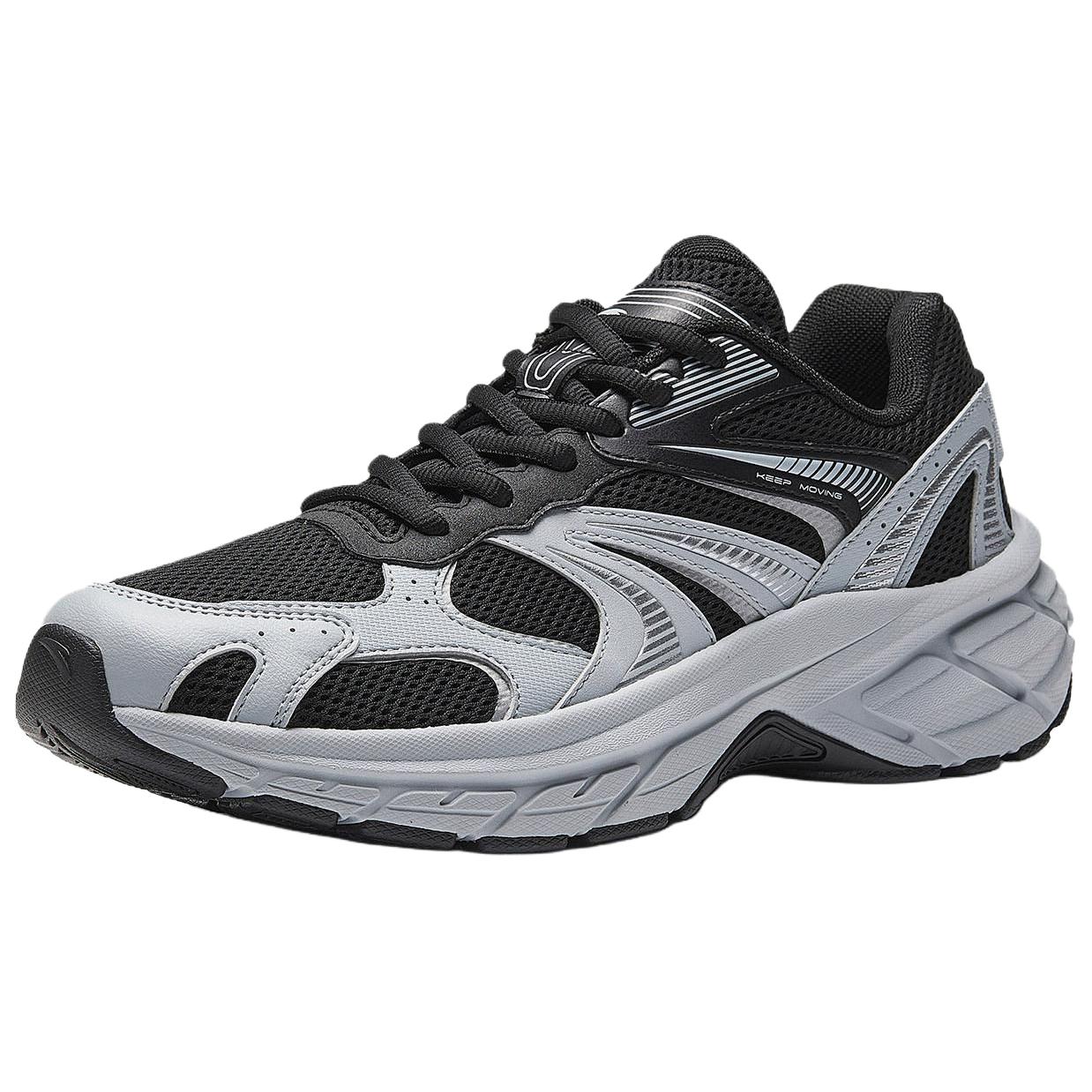 Anta Cushioning, Breathable, Lightweight Low top Casual Shoes Men's Black Gray