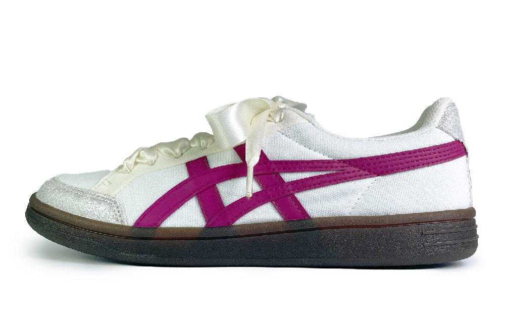 Onitsuka Tiger Advanti Skateboard Shoes Unisex Low-Top Ecru/Rose Red