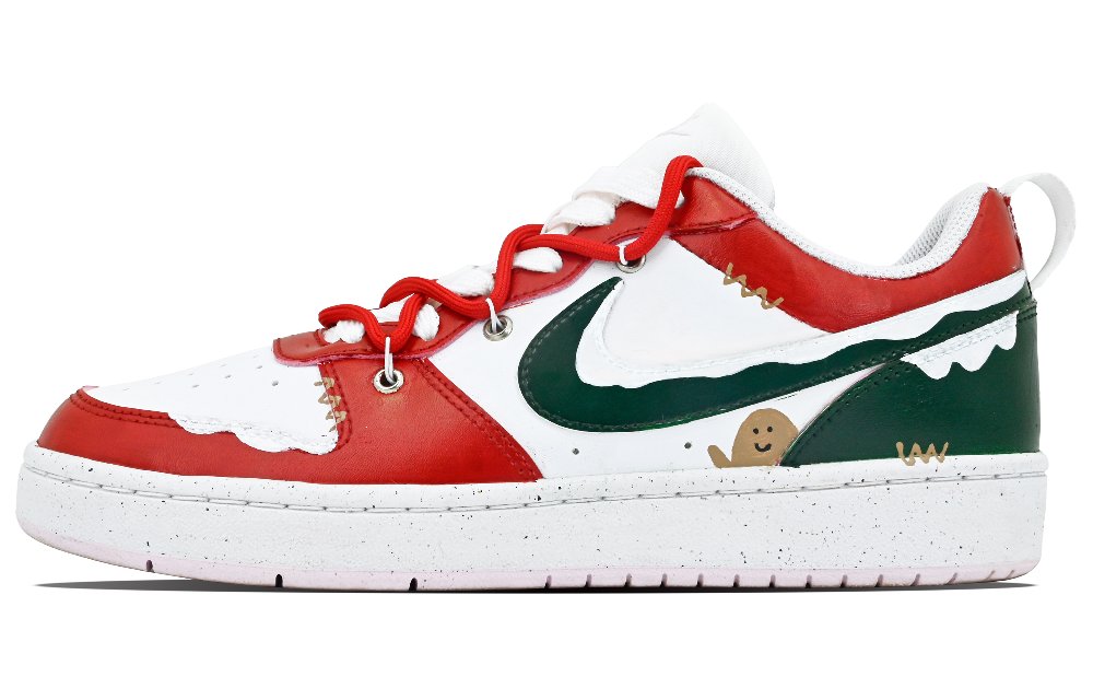 Nike Court Borough Skateboard Shoes Women's Low-Top White/Green/Red
