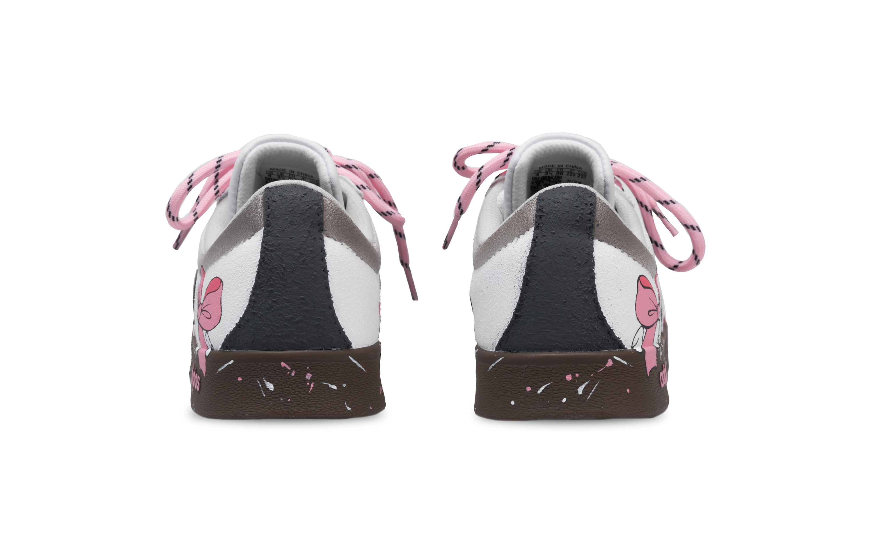 Adidas VL COURT 2.0 Anti-Slip Wear-Resistant Low-Top Skateboard Shoes Unisex Pink White купить в интернет-магазине Yoocart с быстрой доставкой по России.