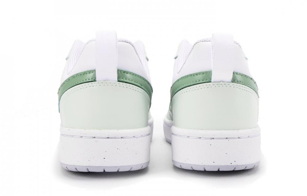 Nike Court Borough Coverage Slip-Resistant Water-Resistant Low-Top Skateboard Shoes GS White Green купить в интернет-магазине Yoocart с быстрой доставкой по России.