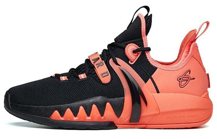 ANTA GH2 Basketball Shoes Men Low-Top Black/Orange