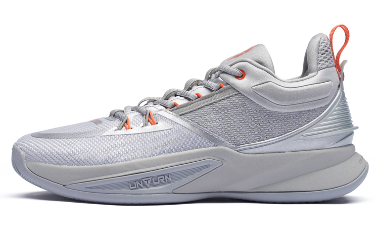 361° Restraint 3 Cushioning, Slip Resistant, Abrasion Resistant Coverage Low Top Basketball Shoes Men's Silver White