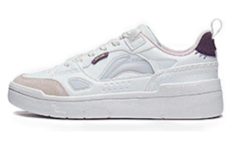 LiNing Common 80s Anti-Slip Wear-Resistant Low-Top Skateboard Shoes Women's Ecru