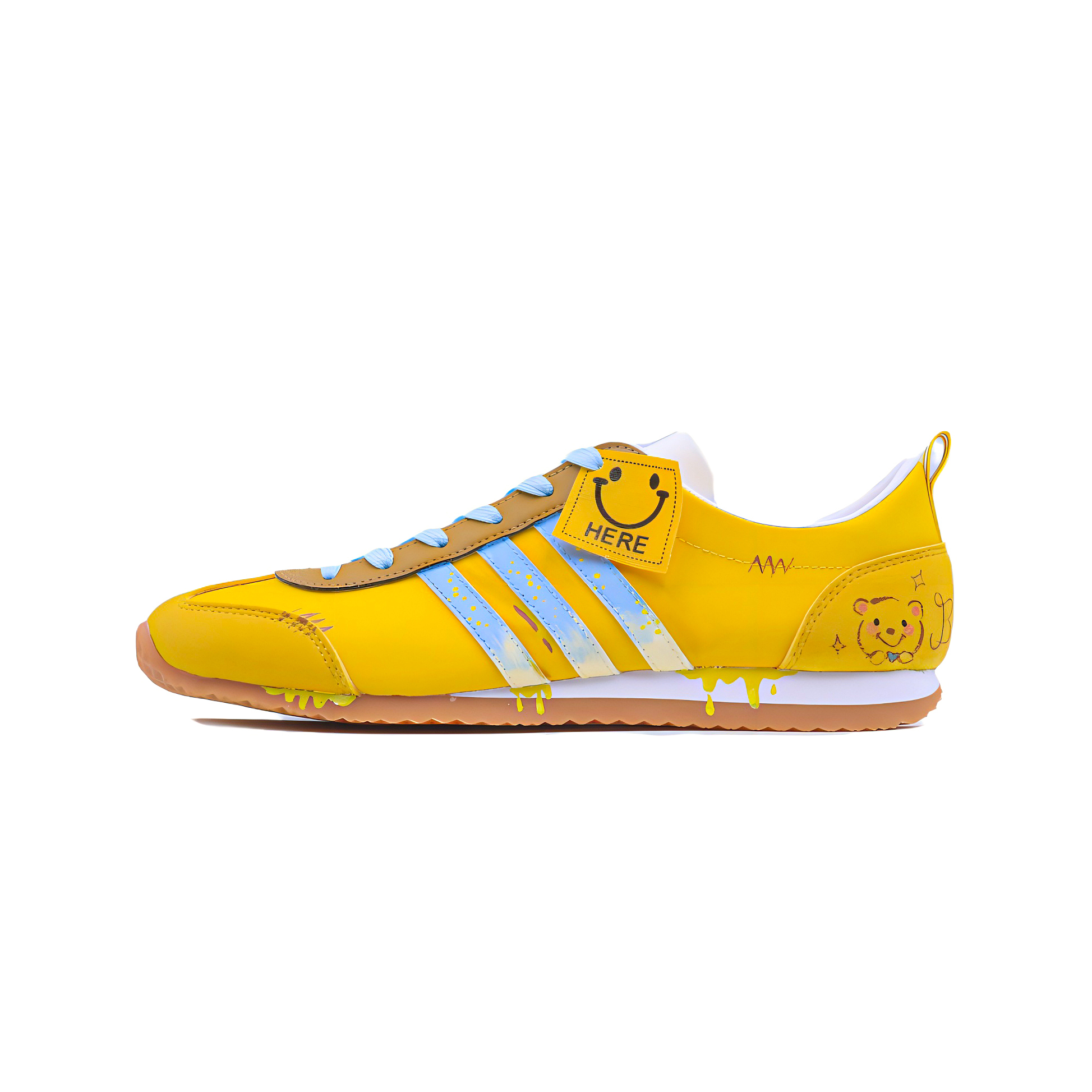 Adidas VS JOG 2.0 Novelty Point, Butter Bear Cushioning, Wear Resistant Low top Casual Shoes Unisex