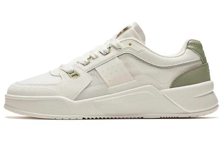 Anta Cushioning Wear-Resistant Low-Top Skateboard Shoes Men's White Green