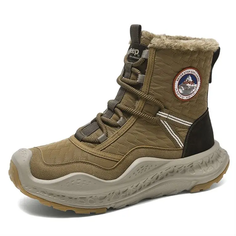 Jeep Crew Snow Boots Men's Dark Khaki