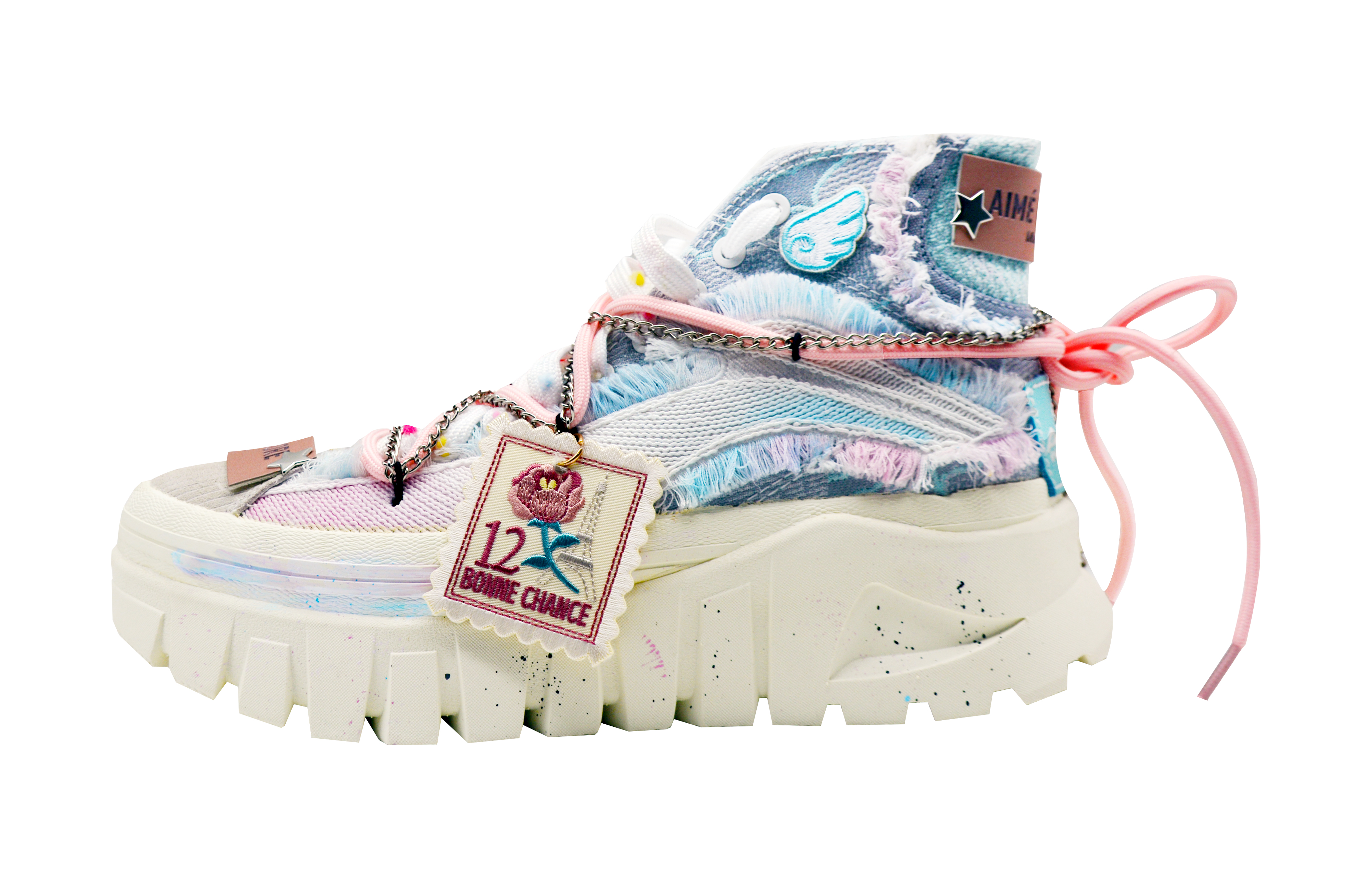 LiNing Shock Absorbers Slip Resistant Abrasion Resistant High top Casual Shoes Women's Light Cyan
