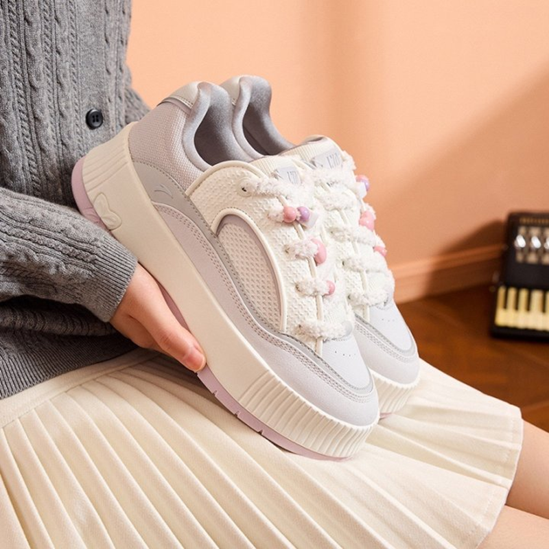 Anta Abrasion Resistant Breathable Low top Skateboard Shoes Women's White Pink купить в интернет-магазине Yoocart с быстрой доставкой по России.