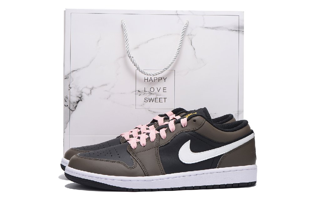 Jordan Air Jordan 1 Anti-Slip And Wear-Resistant Coverage Low-Top Vintage Basketball Shoes Unisex Umber