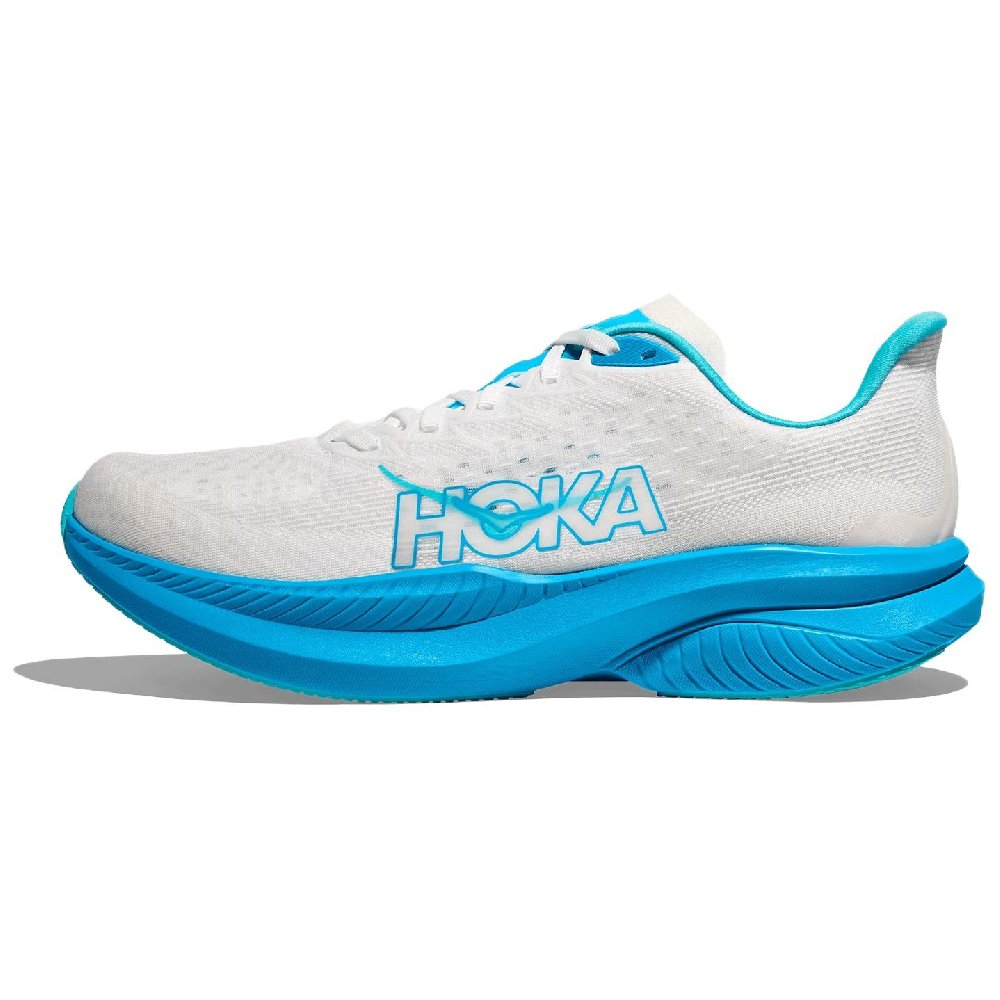 HOKA ONE ONE Mach 6 White Skyward Blue