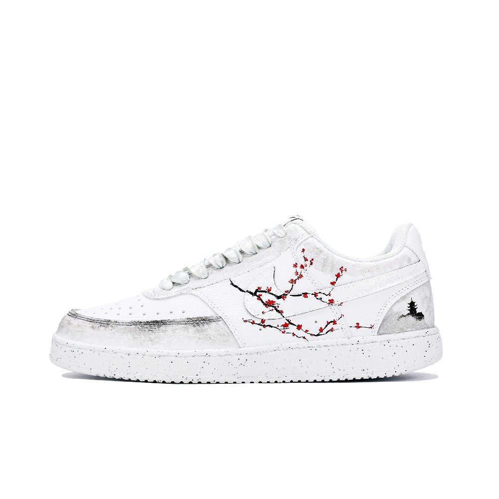 Nike Court Vision 1 Skateboard Shoes Women's Low-Top White/Gray