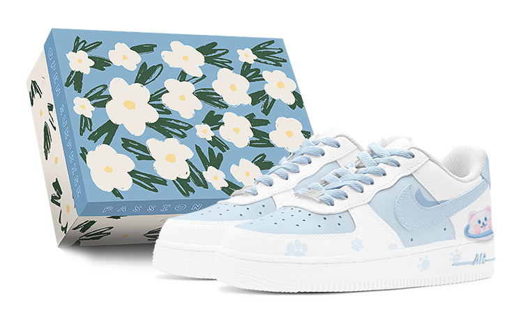 Nike Air Force 1 Low Air Force 1 Skateboard Shoes GS Blue White