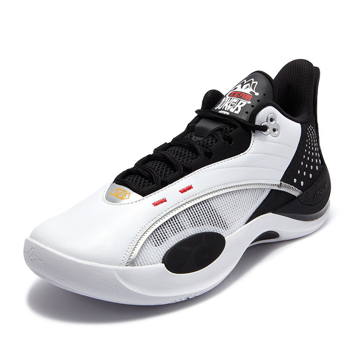 361° Cushioning Anti-Slip And Wear-Resistant Low-Top Basketball Shoes Men's White Black