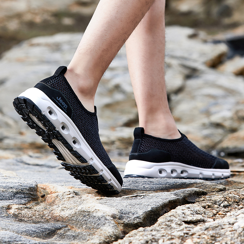 Jeep Low Top Outdoor Shoes Men's Black купить в интернет-магазине Yoocart с быстрой доставкой по России.