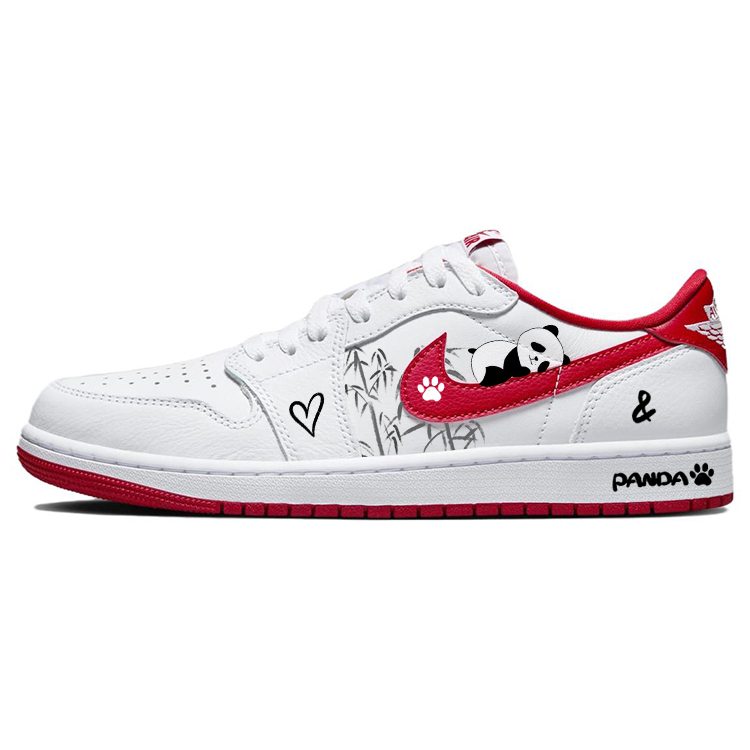 Jordan Air Jordan 1 Vintage Basketball Shoes Unisex Low Top Red/White