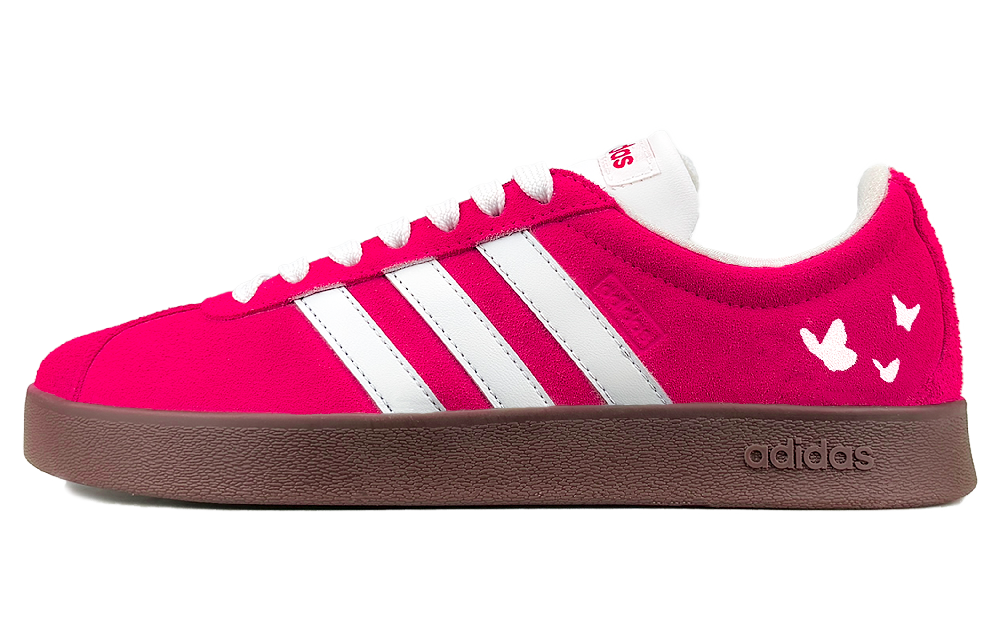 Adidas VL COURT 2.0 Abrasion Resistant Low Top Skateboard Shoes Unisex Red