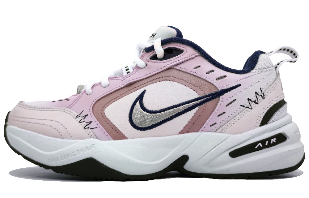 Nike Air Monarch 4 Anti-Slip And Wear-Resistant Height Increasing Low-Top Chunky Sneakers Unisex Cherry Blossom Pink