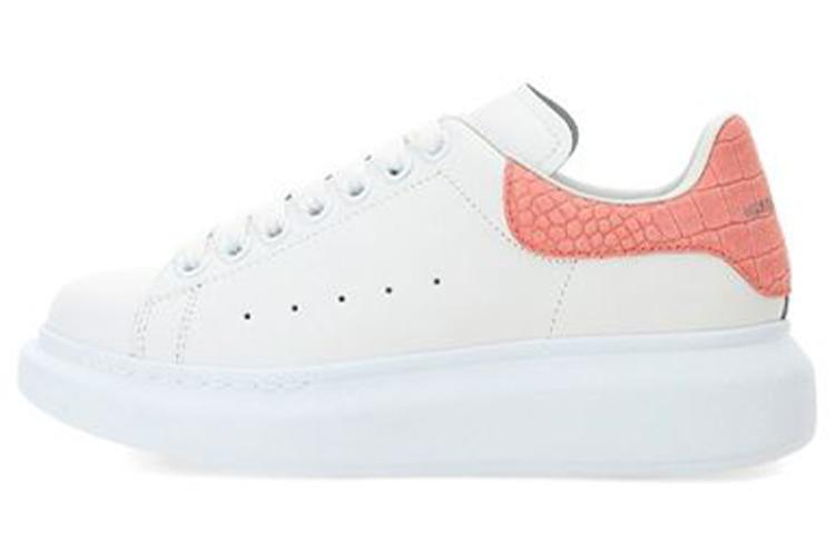 Alexander McQueen Oversized Pink Embossed Suede Croco Women's