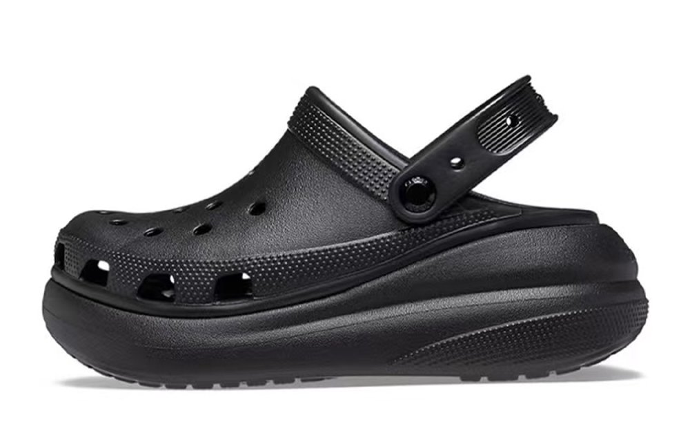 Crocs Classic Crush 811 Manufactured, Neon Star Clogs Unisex Black Pink