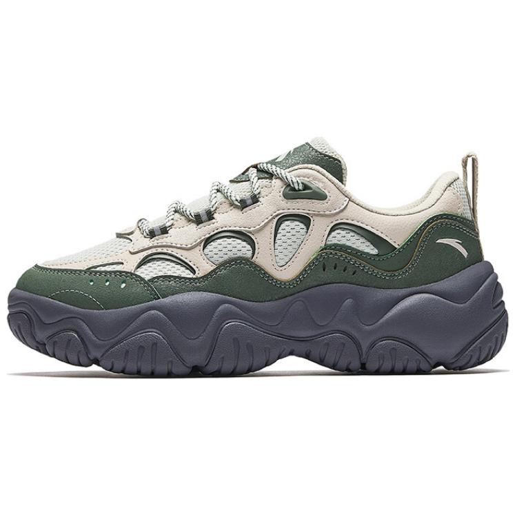 Anta Life Collection Anti-Slip Wear-Resistant Low-Top Casual Shoes Women's Beige Green
