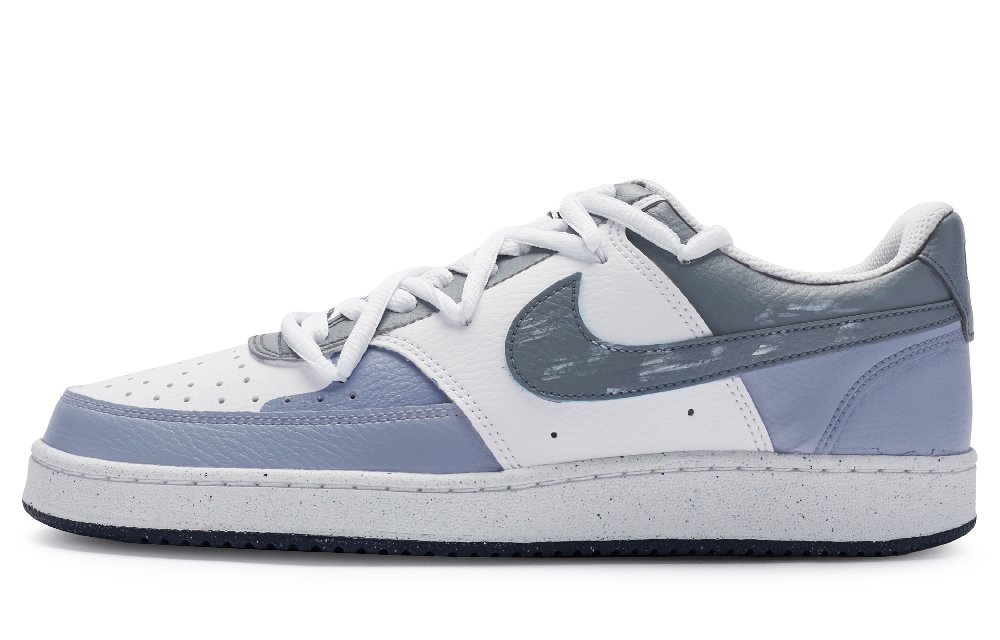 Nike Court Vision 1 Low-Top Skateboard Shoes Men's White Gray Purple