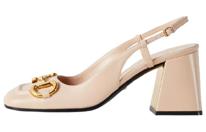 GUCCI Horsebit Mid-heel Slingback Pumps