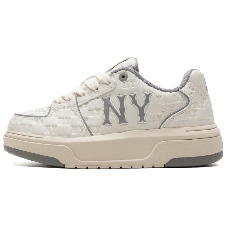MLB Chunky Liner Abrasion Resistant Breathable Low Top Skateboard Shoes Unisex Beige