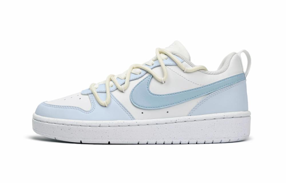 Nike Court Borough Slip-Resistant Low-Top Skateboard Shoes GS Blue White
