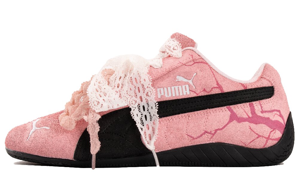 PUMA Speedcat Collection Small Peach BBL Abrasion Resistant Low Top Casual Shoes Unisex Black Pink