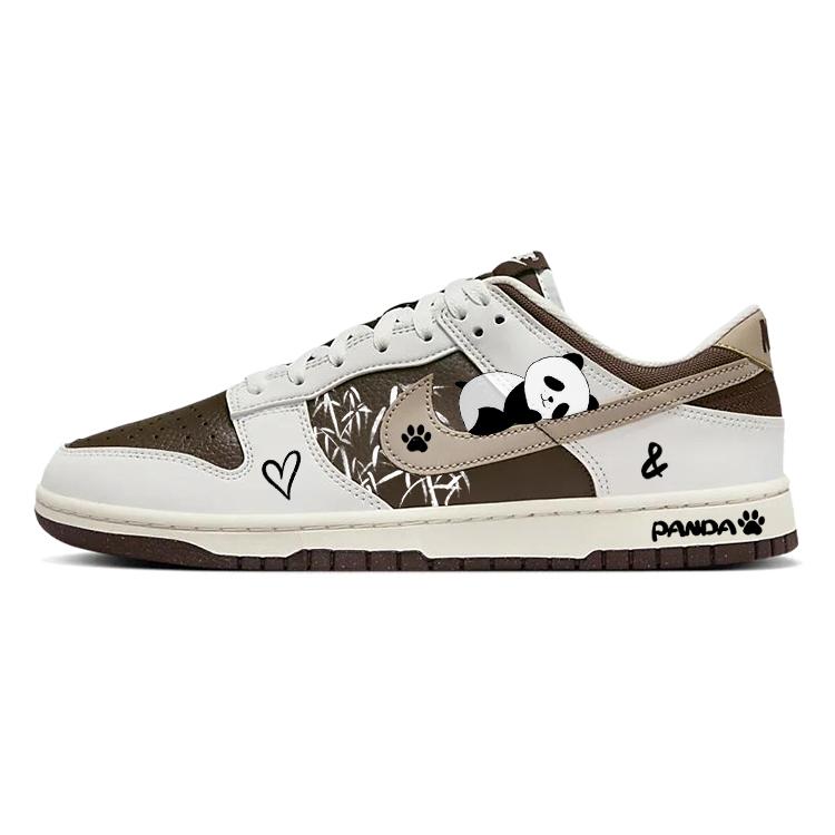 Nike Dunk Skateboard Shoes Unisex Low-Top Brown/White