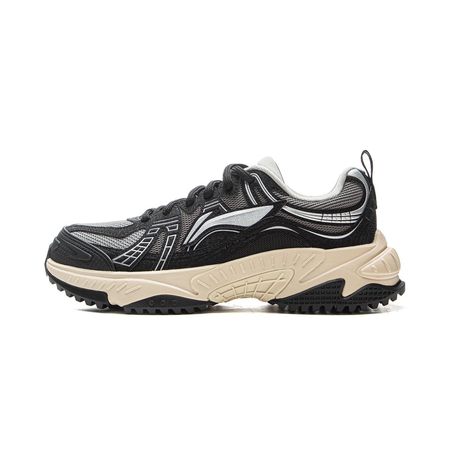 LiNing Stargazing Shock Absorbers Slip Resistant Abrasion Resistant Low top Casual Shoes Men's Black