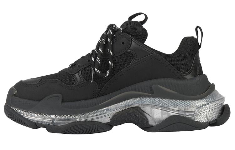 Balenciaga Triple S Clear Sole Black Ivory Women's